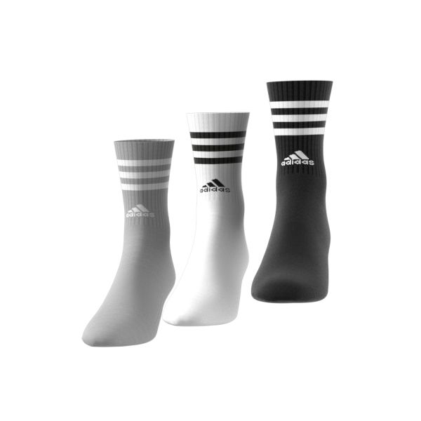 Adidas 3-Stripes Cushioned Crew Socks 3 Pairs GREY