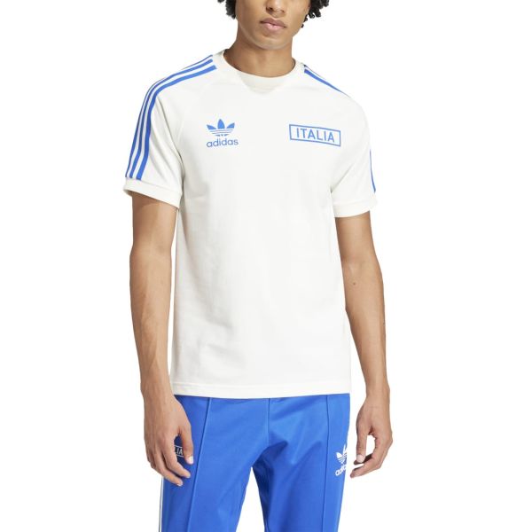 Adidas Italy Adicolor Classics 3- Stripes Men's Tees WHITE