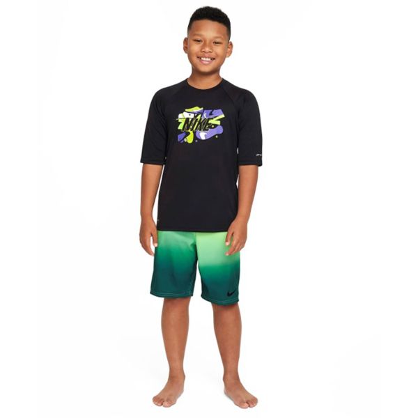 Nike Big Kids' Short-Sleeve Hydroguard Swim Shirt.