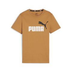 Puma Essential + 2 Col Logo Junior T-Shirt Brown