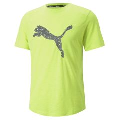 Puma Performance Logo Short Sleeve Men's Running Tee GREEN