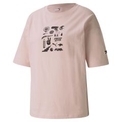 PUMA DOWNTOWN GRAPHIC WOMEN'S TEE PINK
