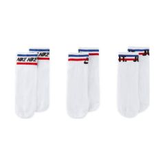 NIKE EVERYDAY ESSENTIAL ANKLE SOCKS (3 PAIRS) WHITE
