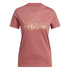 ADIDAS HOLIDAY LIGHTS WOMEN'S GRAPHIC TEE RED