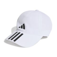 Adidas 3-Stripes AEROREADY Running Training Baseball Cap WHITE