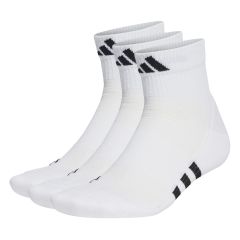 Adidas Performance Cushioned Mid-Cut Socks 3 Pairs WHITE