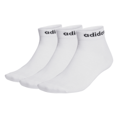 ADIDAS THINK LINEAR ANKLE SOCKS 3 PAIRS WHITE