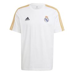 Real Madrid Adidas 3-Stripes Men's T-Shirt WHITE