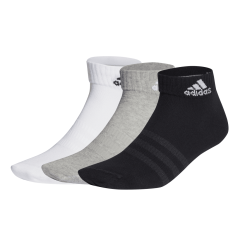 ADIDAS THIN AND LIGHT ANKLE SOCKS 3 PAIRS GREY