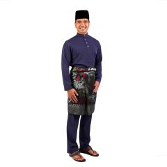 AL Men's Baju Melayu Slim Fit Navy