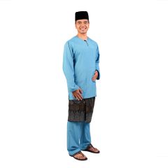 AL Men's Baju Melayu Teluk Belanga Blue