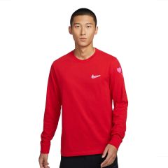 Nike Sportswear Heart And Sole Men's Long-Sleeve T-Shirt Red